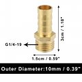1 Pcs0mm Outer Diameter Barbed To 1 4 Bsp Hose Barb Tail Male Thread Adapter Brass Socket Compression Fittings