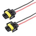 H11 H8 880 Light Bulb Female Sockets Adapter 12v 24v Plug And Play For H9 881 H27 Bulbs Pack Of 2 