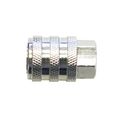 Interstate Pneumatics T19 1 4 Fpt Sleeve Lock Straight-in Brass Chuck With Shut-off Valve 