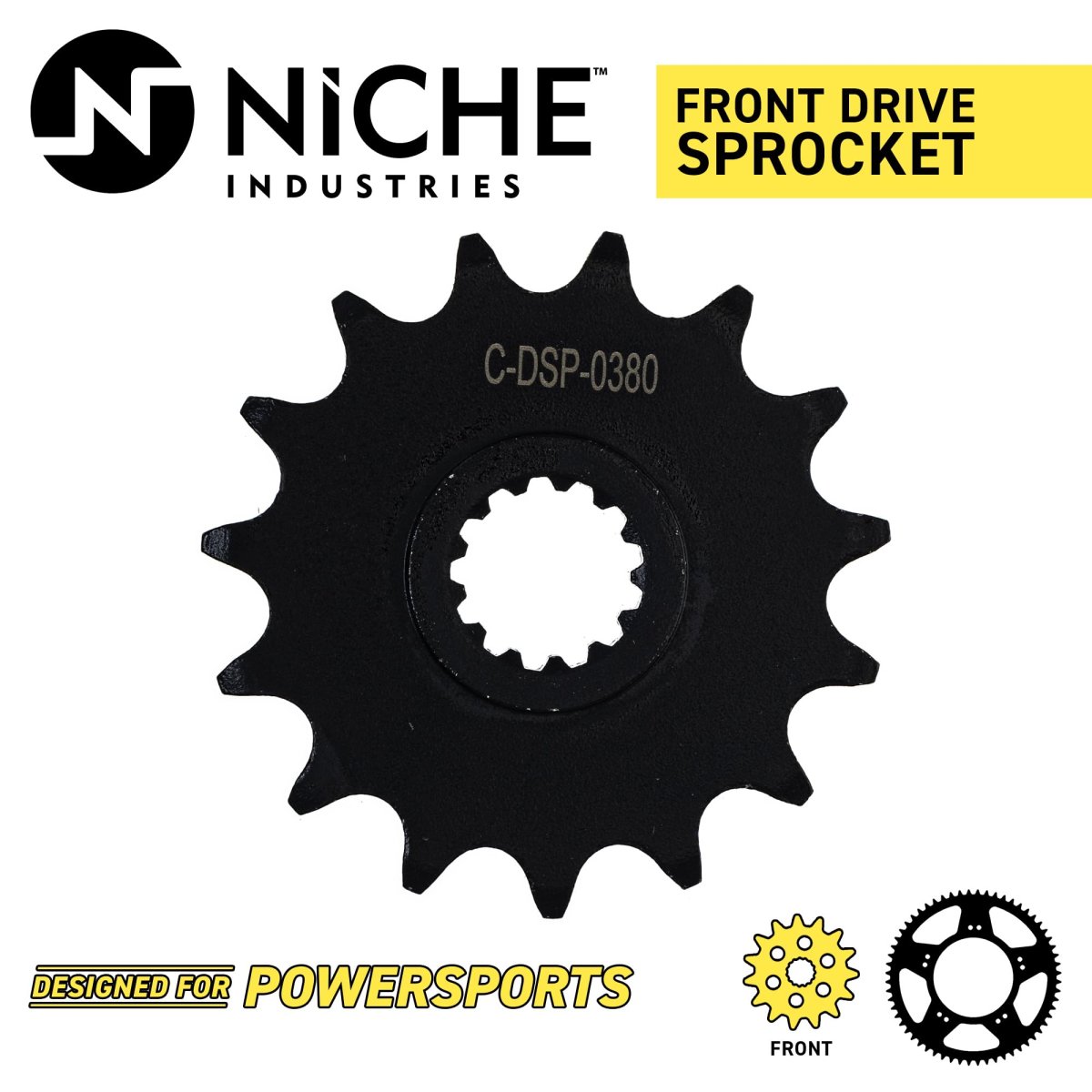 Niche Drive Sprocket Chain Combo For Suzuki Tu250x Front 15 Rear 43 Tooth 520 Standard 108 Links