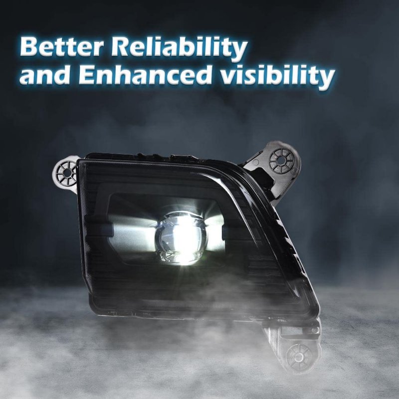 Led Fog Lights For 2019 2022 Chevy Silverado 1500 Without Rpo Code U12 Smoky Lens Black Housing Part 84125494 84962680 2 Piece