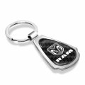 Ipick Image Compatible With Ram Logo Real Black Carbon Fiber Chrome Metal Teardrop Key Chain Key-ring