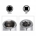 Uxcell 3 8-inch Drive 18mm 6-point Shallow Socket Metric Cr-v