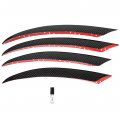 Hecasa Fog Light Grill Air Vent Cover Trim Strips Compatible With 2014-2021 Mercedes-benz C Class Front Plastic Decorative