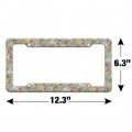 Rainbow Christmas Love Pattern License Plate Tag Frame