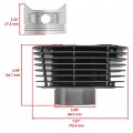 Caltric 5fu-11310-01-00 5fu113100100 5fu-11310-00-00 Cylinder Kit Compatible With Yamaha