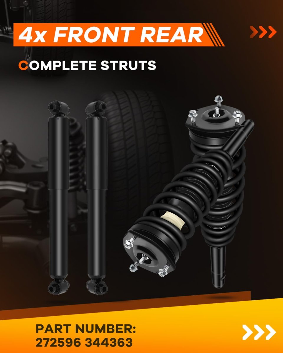 Spring Strut Assembly Completes Shocks Fits 2010 2011 For Fusion Mercury Milan 272596 344363 Replace Strut