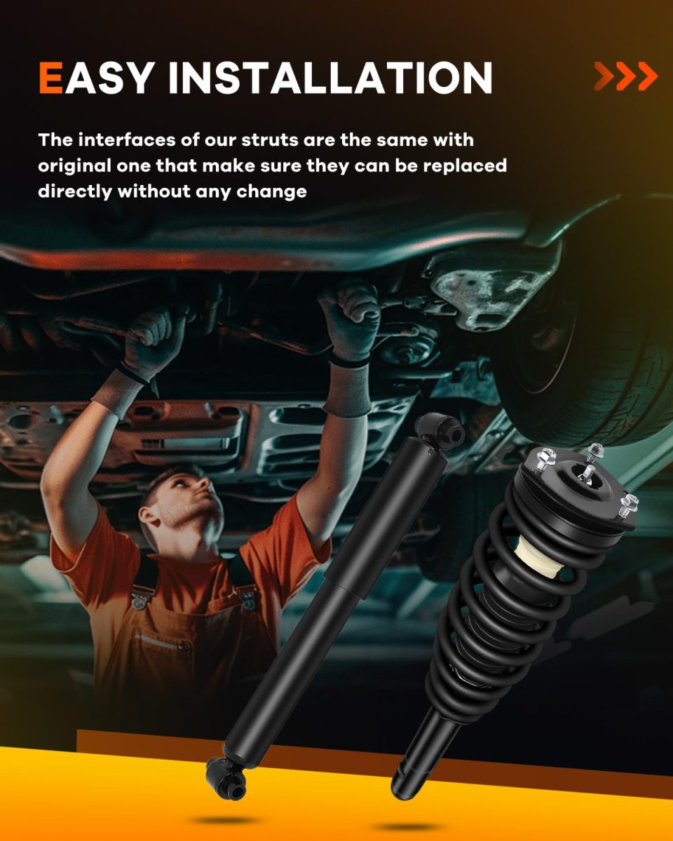 Spring Strut Assembly Completes Shocks Fits 2010 2011 For Fusion Mercury Milan 272596 344363 Replace Strut