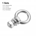 Uxcell Lifting Eye Bolt 1 Set M10x25mm With Nut Washer 304 Stainless Steel Shoulder Ring For Hanging Item
