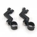 Httmt Black 1 5 1-1 2 38mm Bar Engine Crash Highway Foot Peg Mount Footrest Compatible With H-d