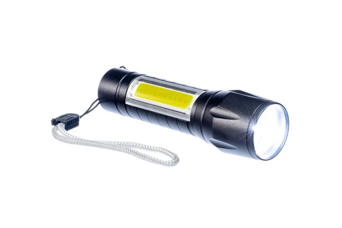 Adjustable Focus Usb Rechargeable Zoom Flashlight Fl3657r5 300 Lumens Led Handheld Light With Side And Strobe Water Resistant