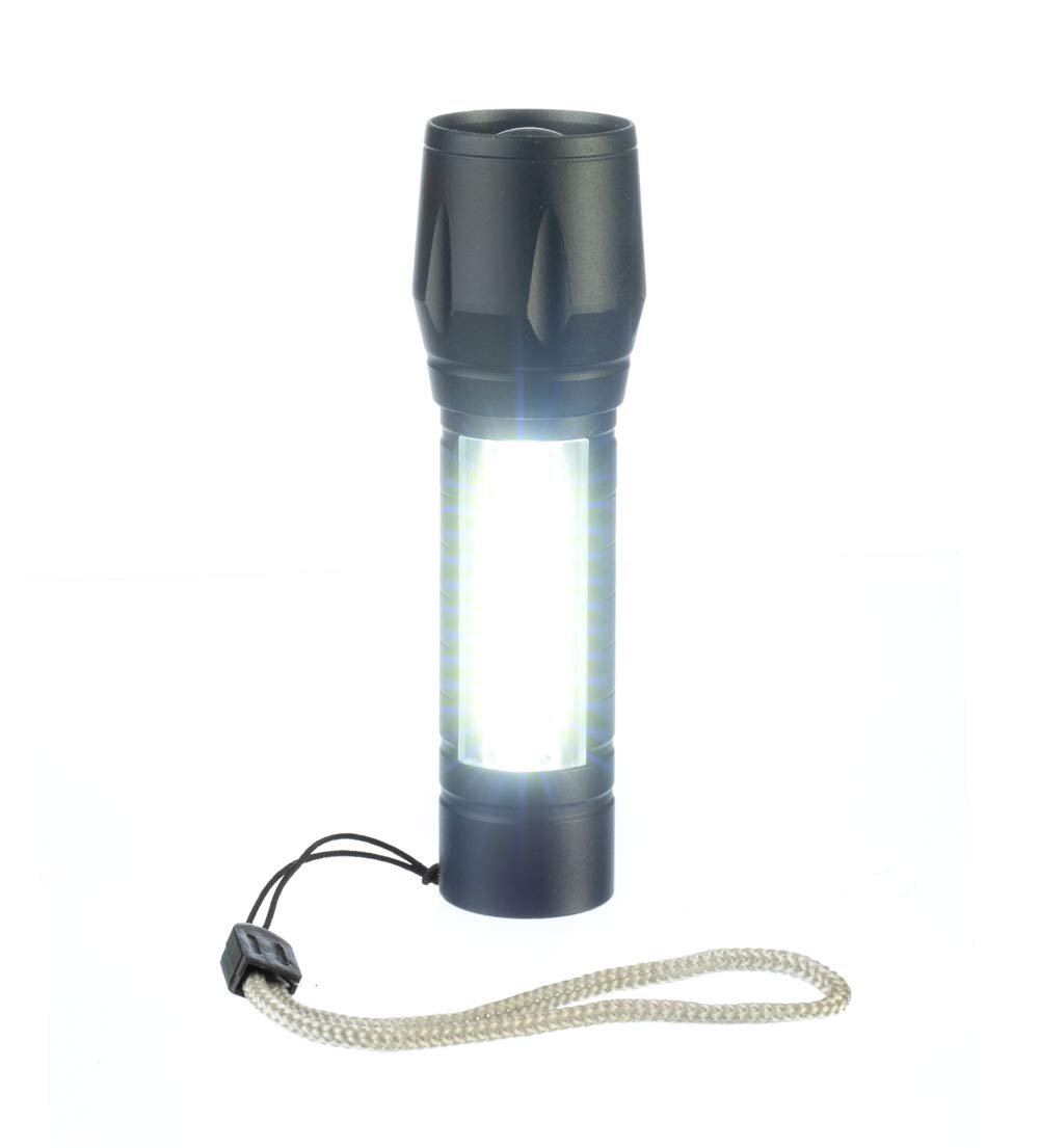 Adjustable Focus Usb Rechargeable Zoom Flashlight Fl3657r5 300 Lumens Led Handheld Light With Side And Strobe Water Resistant