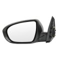 Black Driver Side View Mirror Smooth With Power Adjustment Signal Lamp Manual Folding Compatible For 2011-2013 Kia Optima 