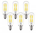 Dimmable E12 Led Vintage Edison Light Bulbs Natural White 4000k 4w 40 Watt Equivalent Mini Tube For Chandeliers Pendant Ceiling 