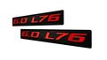 2x Pair Set 6 0 L76 Red On Black Highly Polished Real Aluminum Emblems Of 2