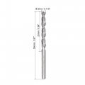 Uxcell Solid Carbide Twist Drill Bits 3mm Metric Left Hand Spiral Flutes Straight Shank Tungsten Steel Drilling Tool For