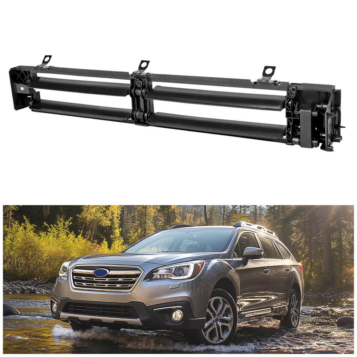 Active Grille Shutter For 2015 2017 Subaru Legacy Outback Replacement 52811al00b Su1206100 Plastic Radiator Mo-3663