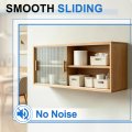 Plastic Upper And Lower Window Sliding Track Set For Glass Cabinet Closet Door 3 Sets White Fit 15 64 In Thick Panel 1 Ft X 19