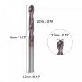 Uxcell Carbide Twist Drill Bits 3 3mm Din K45 Tungsten Altisin Coated Jobber Straight Shank Drilling Cutter For Stainless Steel