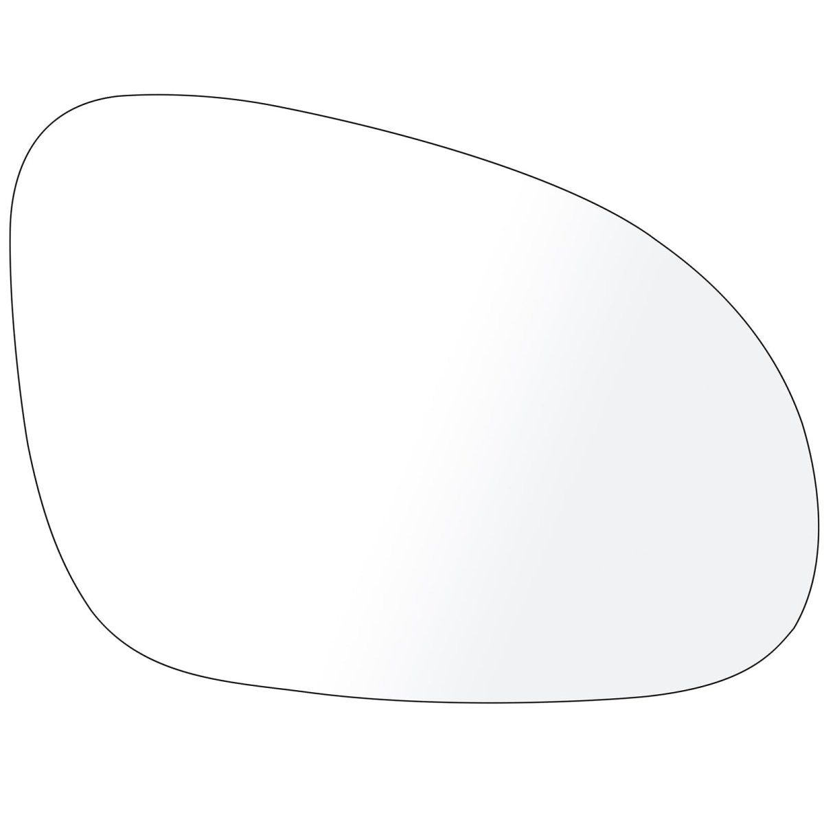 Right Side Door Mirror Glass- For Volkswagen Rabbit Jetta Gti Eos W O Heated Adhesive
