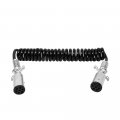 Pro Trucking Products 15 7 Way Coiled Electrical Cable With 12 Inch Leads Plugs Dot Approved For Semi Tractor Trailers 