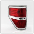 Acanii For 2009-2014 Ford F150 Styleside Pickup Truck Chrome Trim Tail Light Rear Brake Lamp Replacement Driver Side