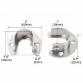Uxcell Zinc Alloy Garderobe Closet Rod Flange Bracket Holder Support Hanger 25mm Dia 2 Pcs