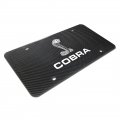 Ipick Image Ford Mustang Cobra Uv Graphic 100 Real Black Carbon Fiber License Plate