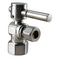 Westbrass Angle Stop 1 4-turn Lever Handle 2 In Ips X 3 8 Od D103bl-07 Satin Nickel 