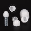 Uxcell Plastic Dome Bolt Nut Protection Cap Covers M8 13mm Hex Screw Cover White 50pcs