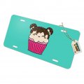 Graphics More Cute Mouse Bear Ice Cream Cupcake With Sprinkles Novelty Metal Vanity Tag License Plate