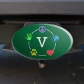 Vegan Values Circle Oval Tow Trailer Hitch Cover Plug Insert