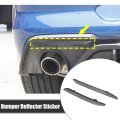 2pcs Bumper Reflector Sticker Ford For Mustang 2015 2016 2017 Fr3z15a448a Fr3z15a449a Smoked Black
