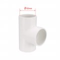Uxcell 50mm Slip Tee Pvc Pipe Fitting T-shaped Coupling Connector