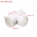 Uxcell 50mm Slip Tee Pvc Pipe Fitting T-shaped Coupling Connector