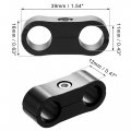 X Autohaux 8 Pcs Car An4 Hose Separator Clamp Fitting Adapter For 1 4 Fuel Oil Line Brake Aluminum Alloy Bracket Mounting