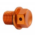 Nicecnc Orange M12 X P1 5 Magnetic Oil Ain Plug Bolt Compatible With Ktm 125-530 Sx Sxf Exc Exc-f Exc-r Xc Xcw Xcf 2000-23