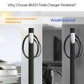Bmzx Tesla Wall Connector Charger Pedestal Base Fits For Gen 2 3 Charging Station Ev Mounted Cable Adapter Holder Outdoor