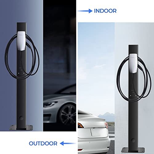 Bmzx Tesla Wall Connector Charger Pedestal Base Fits For Gen 2 3 Charging Station Ev Mounted Cable Adapter Holder Outdoor