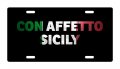 Con Affetto Sicily Italy Italian Design Aluminum Car License Plate 12 In X 6 Heavy Duty Metal Weatherproof Decorative For Us 