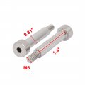 Uxcell 304 Stainless Steel Hex Socket Shoulder Bolt 8mm Dia 35mm Length M6 Thread 5pcs