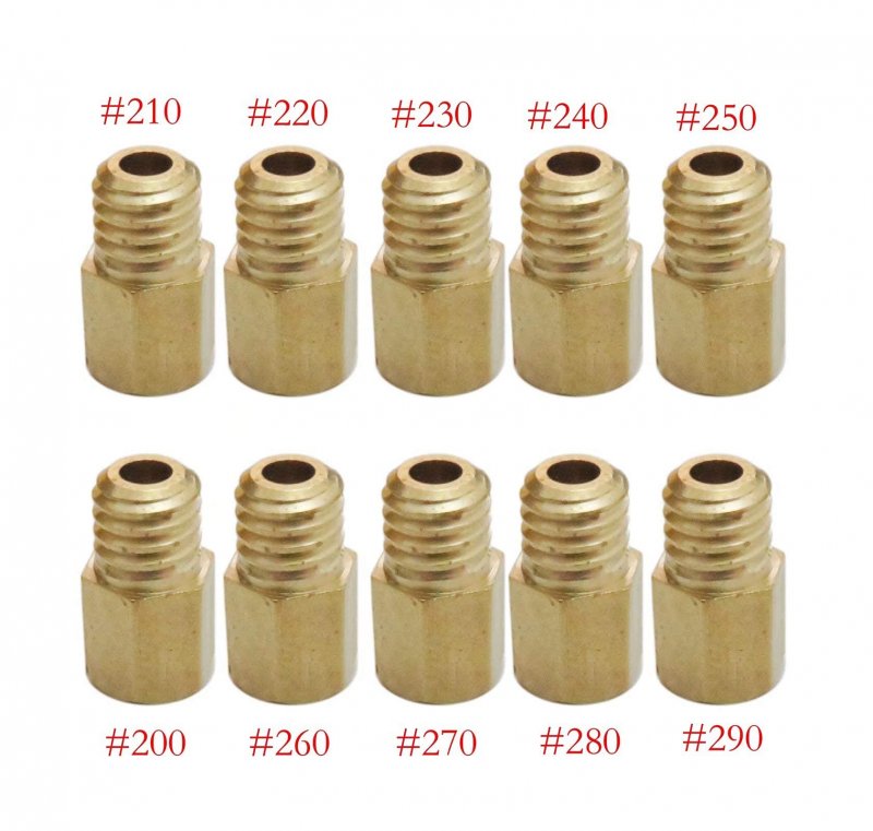 Nghtmre New 10 Hex Type Main Jets For Mikuni Vm Tm Tmx Carburetor 200 210 220 230 240-290