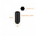 Uxcell Ball Point Set Screws 5pcs M5 X 12mm High Carbon Steel Metric Spring Hex Socket Grub Screw
