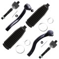 Premium Suspension Set Of 6 Front Inner Tie Rod End Left Outer Right Steering Rack Boot Compatible Fit For Honda Accord