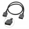 Uxcell Rgb Splitter Cable Female To 4 Pin Extension Connector Cord Wire For 5050 3528 Led Light Strips 30cm Length 2pcs