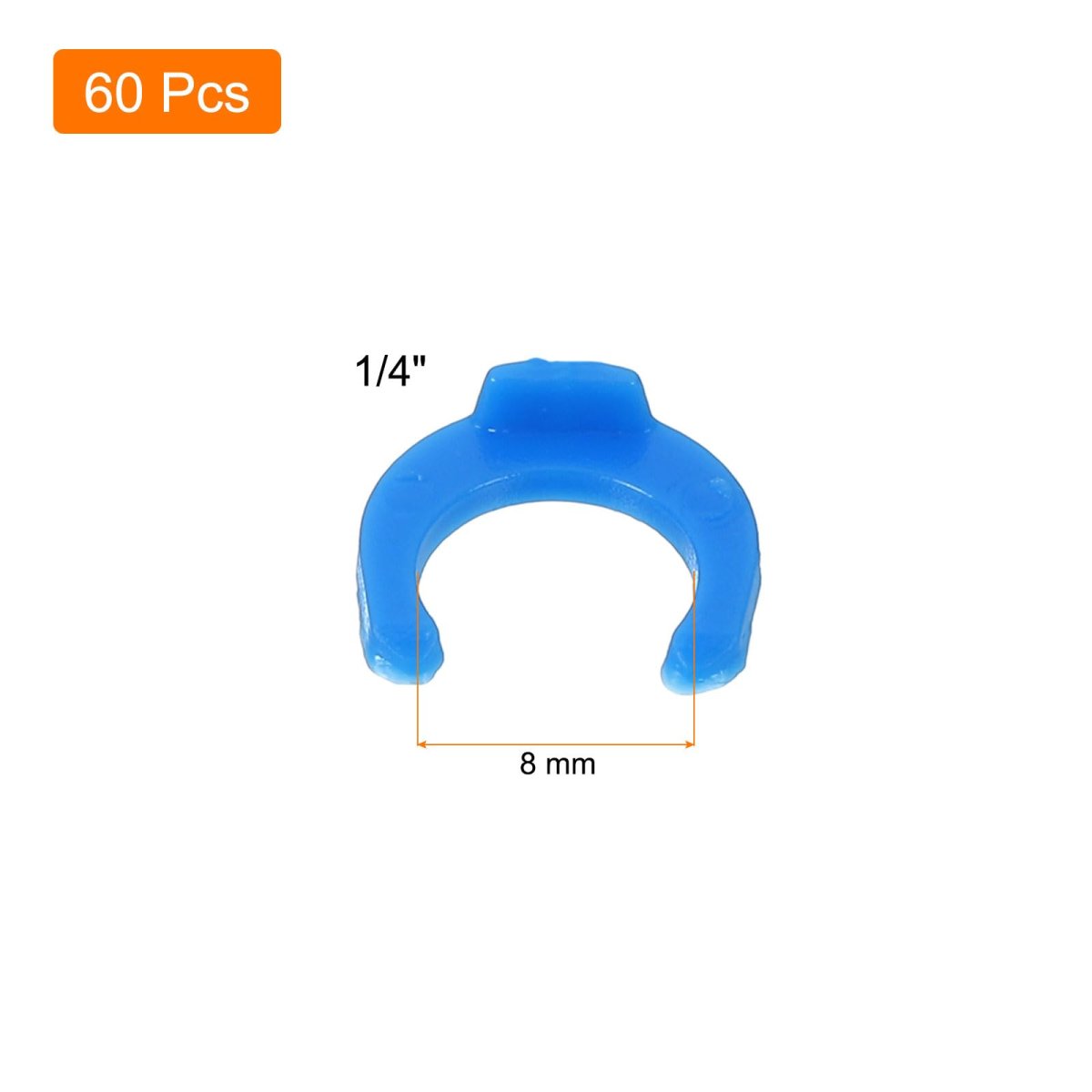 60pcs 1 4 Inch Locking Clip For Ro Water Filtration Systems Tube Quick Connect Lock Clamps Fitting Replacement Parts Blue
