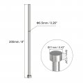 Uxcell Straight Ejector Pins 6 5mm 1 4 Dia 65mn Steel Round Tip Punch 200mm 8 Long For Mechanical Maintenance 2pcs