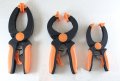 Toolusa 3-piece Ratchet Spring Clamp Assortment Sizes 6 8 9 Pivoting Textured Tips Quick Release Mechanism Durable Plastic 