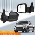 Mitzone F150 Drive Side Mirror Compatible With 2015-2020 Ford F-150 Blind Spot Glass Power 3-pin Without Turn Signal Light