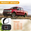 Mitzone F150 Drive Side Mirror Compatible With 2015-2020 Ford F-150 Blind Spot Glass Power 3-pin Without Turn Signal Light